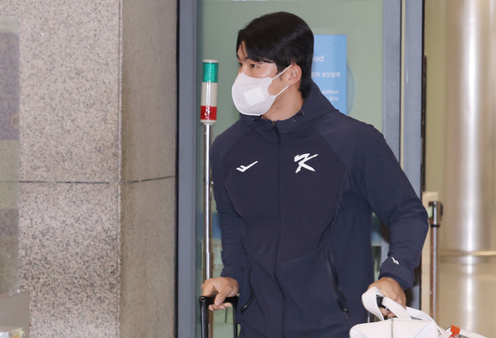 훈련 마치고 귀국하는 김혜성