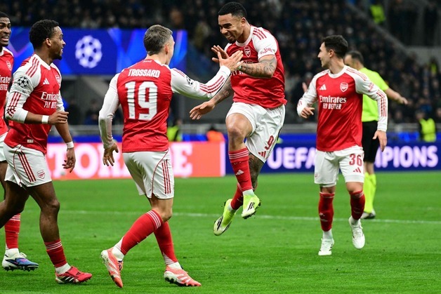 아스널, 인터 밀란 꺾고 UCL 7연승…레알 마드리드, 모나코 6-1 완파