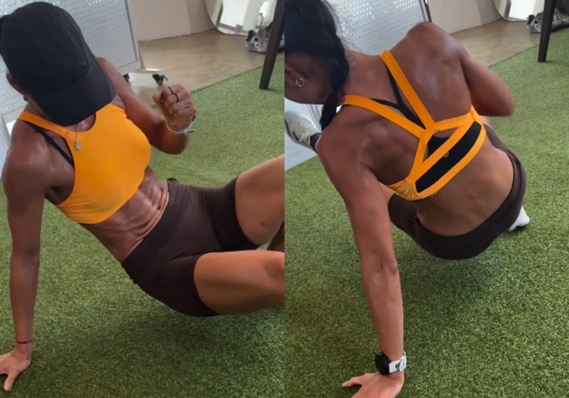 "운동한지 30년, 식단 NO"…디바 비키, 비현실적 근육질 몸매 '깜짝'