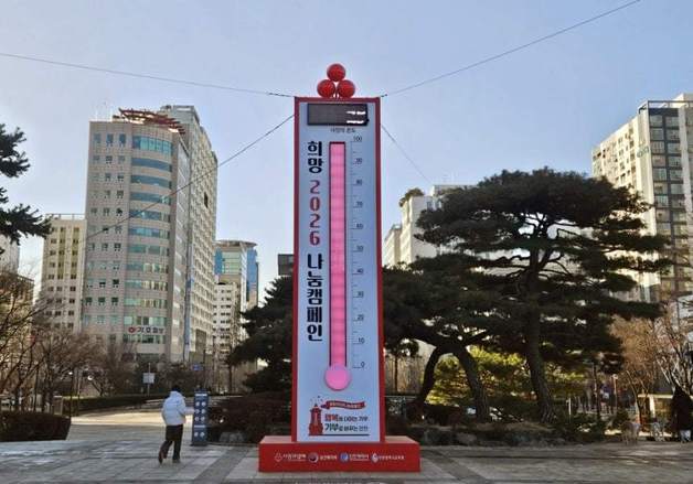 인천 사랑의 온도탑 51일 만에 '100도 달성'…"고액 기부 늘어"