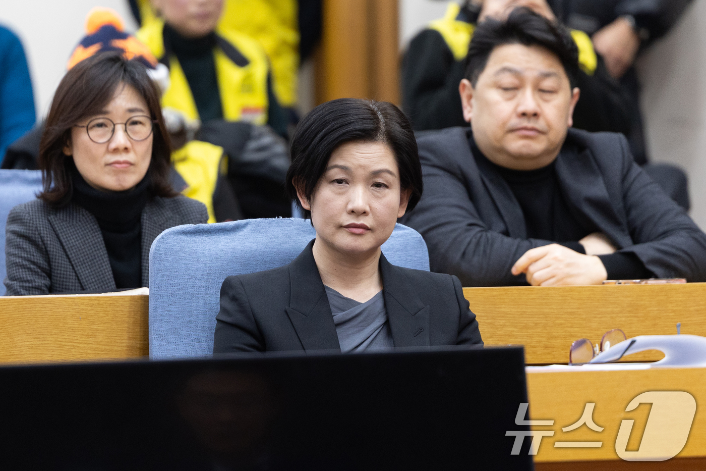 (서울=뉴스1) 이승배 기자 = 조주연 홈플러스 대표가 21일 서울 여의도 국회 의원회관에서 열린 '홈플러스, 이대로 문닫게 할 것인가' 긴급 좌담회에 참석해 있다. 2026.1. …