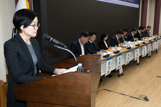 MBK 회생계획안 관련 긴급 좌담회 발언하는 조주연 홈플러스 대표