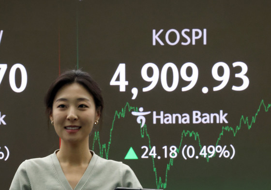 코스피, 4900선 재탈환