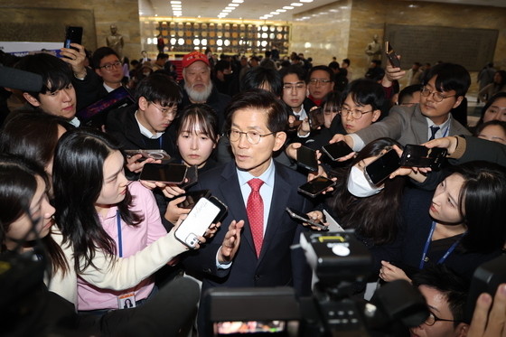 단식 중인 장동혁 대표 만난 김문수 전 장관