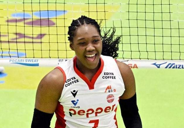 '조이 31점' 여자배구 페퍼, 2위 현대건설 발목 잡았다