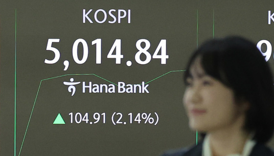 코스피 사상 처음 5000 달성