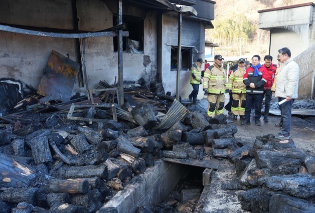김영록 지사, 광양 산불 현장 방문
