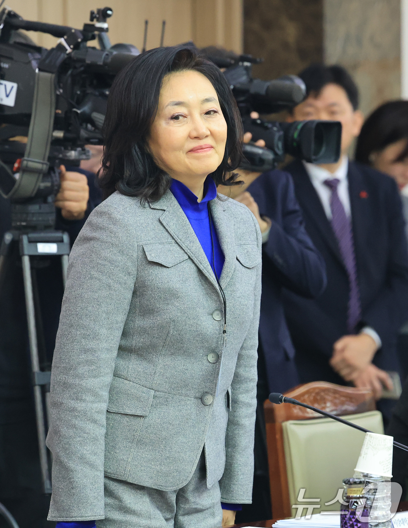 (서울=뉴스1) 임세영 기자 = 박영선 서강대학교 멘토링센터장이 22일 서울 종로구 정부서울청사에서 열린 제340차 남북교류협력추진협의회 회의에 참석하고 있다. 2026.1.22/ …