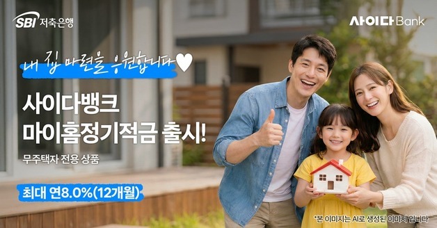 SBI저축은행, '마이홈 정기적금' 출시…최고 연 8% 금리