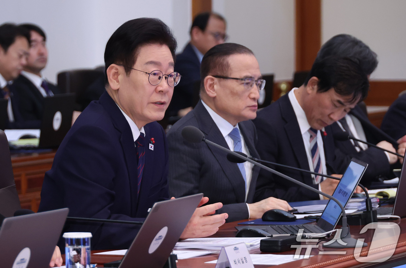 (서울=뉴스1) 허경 기자 = 이재명 대통령이 22일 청와대에서 열린 수석보좌관회의에서 발언하고 있다. (청와대통신사진기자단) 2026.1.22/뉴스1