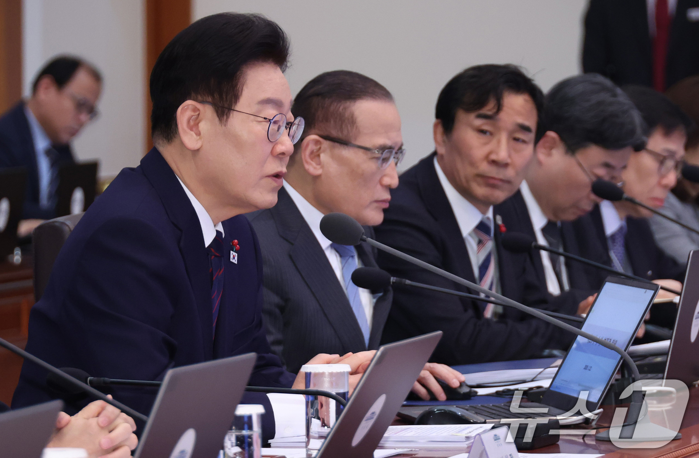 (서울=뉴스1) 허경 기자 = 이재명 대통령이 22일 청와대에서 열린 수석보좌관회의에서 발언하고 있다. (청와대통신사진기자단) 2026.1.22/뉴스1