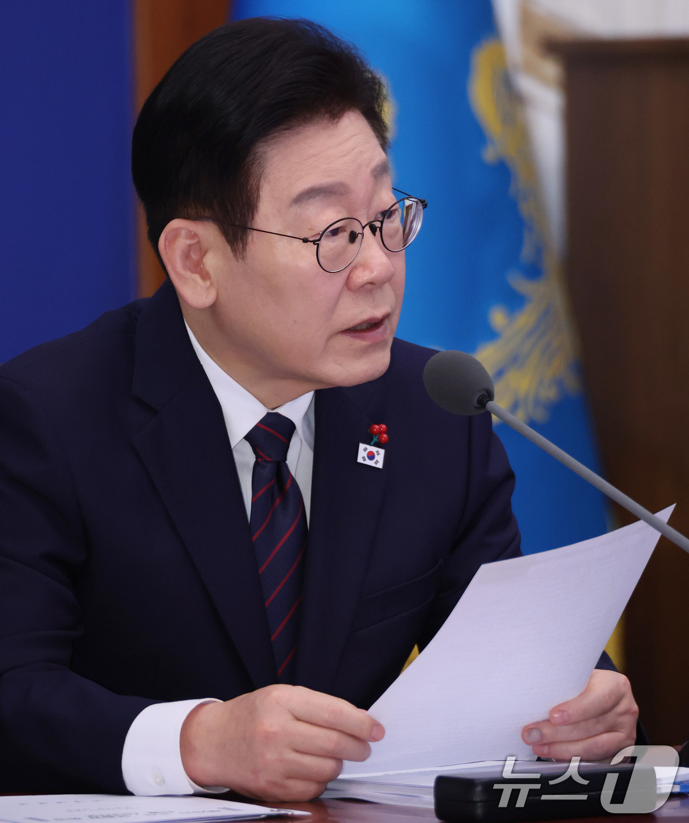 (서울=뉴스1) 허경 기자 = 이재명 대통령이 22일 청와대에서 열린 수석보좌관회의에서 발언하고 있다. (청와대통신사진기자단) 2026.1.22/뉴스1