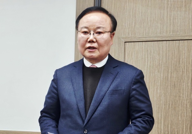 행정통합 입장 밝히는 김재원 최고위원