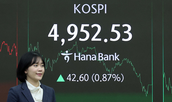오천피 달성한 코스피, 4950선 역대 최고 종가로 마감(2보)