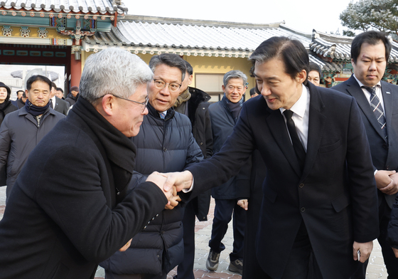 김덕수 나주시장 출마자 만나는 조국 대표
