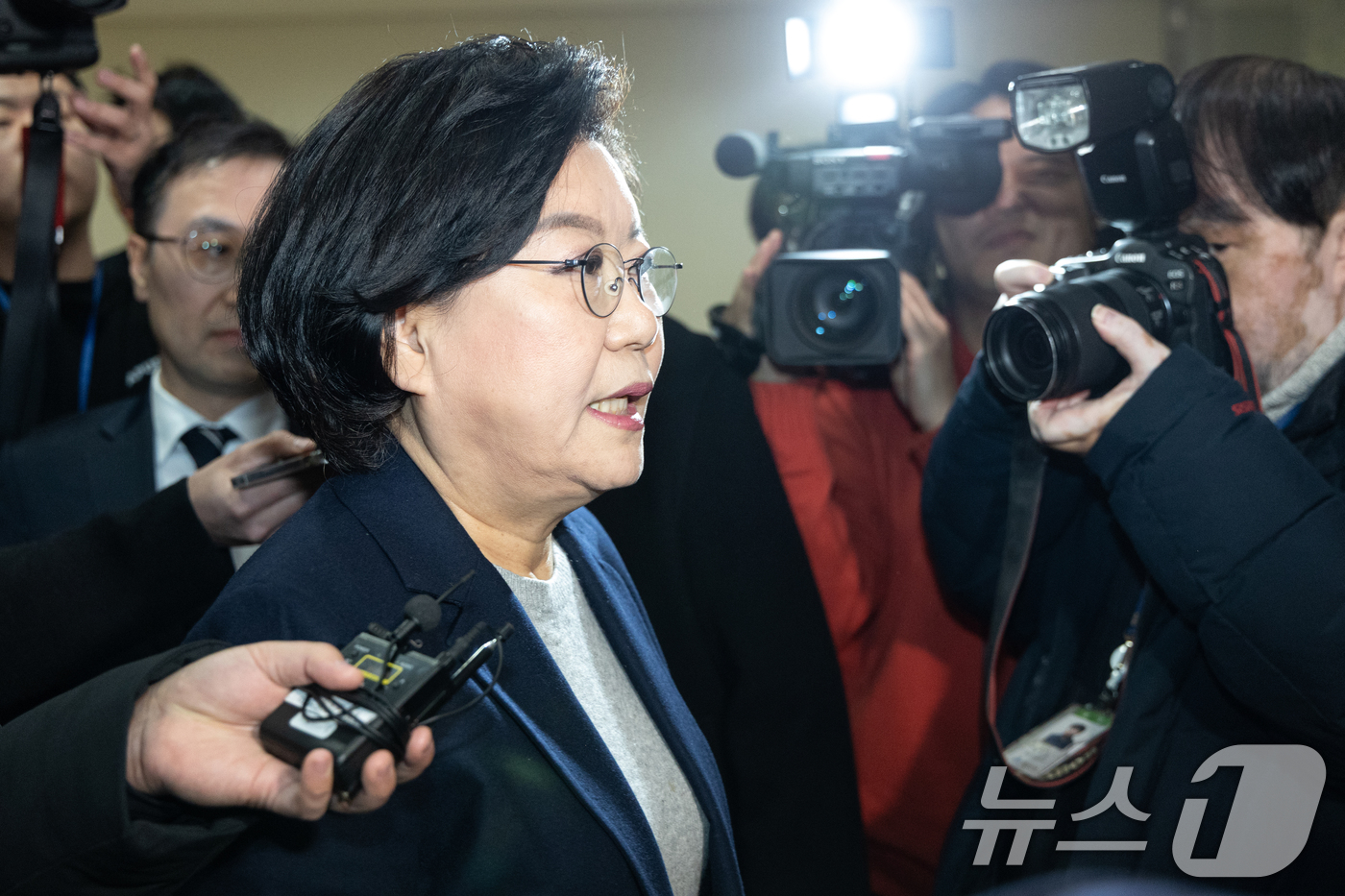 (서울=뉴스1) 이승배 기자 = 이혜훈 기획예산처 장관 후보자가 23일 서울 여의도 국회에서 열린 제431회국회(임시회) 재정경제기획위원회 인사청문회에 출석하고 있다. 2026.1 …