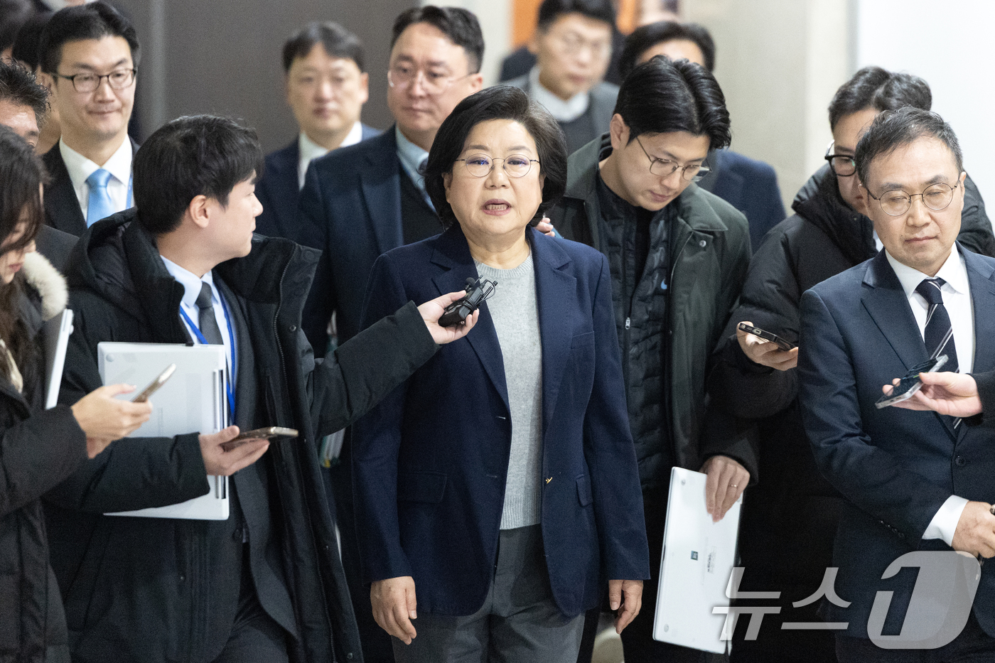 (서울=뉴스1) 이승배 기자 = 이혜훈 기획예산처 장관 후보자가 23일 서울 여의도 국회에서 열린 제431회국회(임시회) 재정경제기획위원회 인사청문회에 출석하고 있다. 2026.1 …