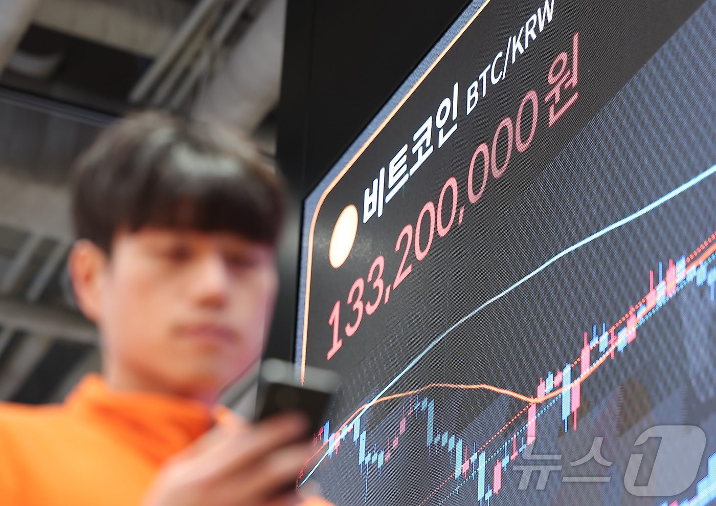 (서울=뉴스1) 김성진 기자 = 그린란드 사태가 진정되고 있음에도 암호화폐가 일제히 하락한 23일 서울 서초구 빗썸라운지 강남본점에서 비트코인 등 가상화폐 거래 가격이 표시되고 있 …