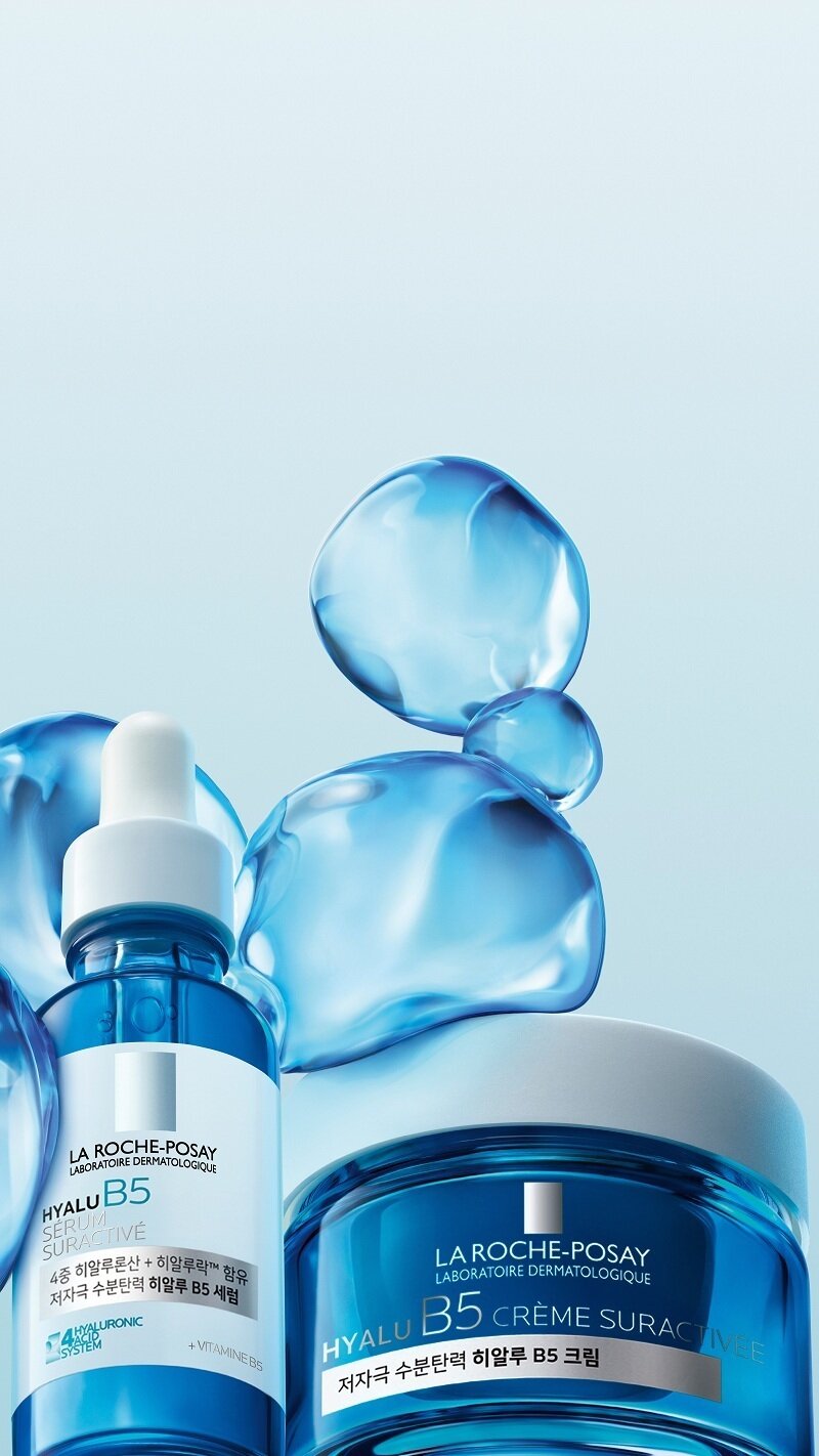 본문 이미지 - 히알루 B5 수분탄력 세럼·크림.(라로슈포제제공)