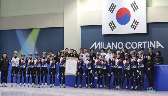 쇼트트랙 국가대표 '격려'