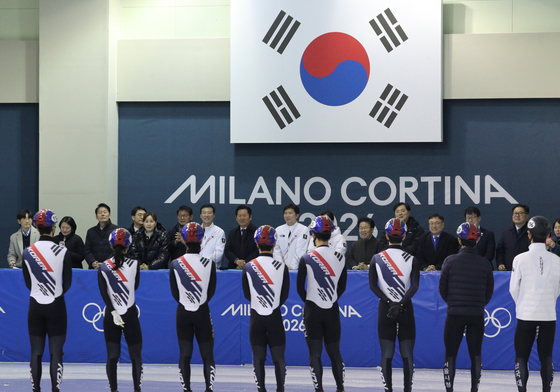 국가대표 격려하는 정청래 대표