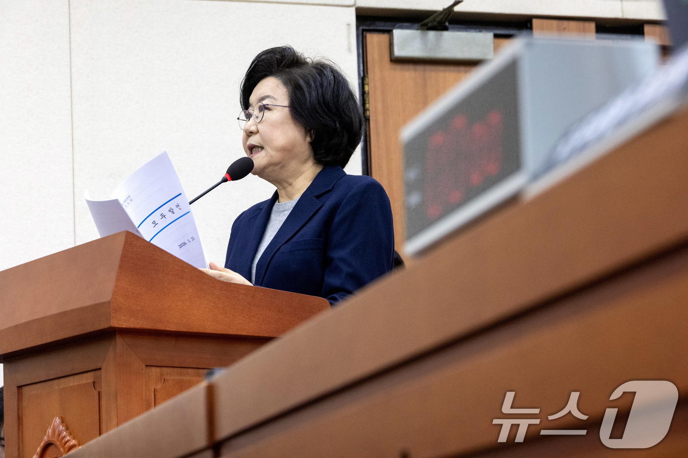 (서울=뉴스1) 국회사진기자단 = 이혜훈 기획예산처 장관 후보자가 23일 서울 여의도 국회에서 열린 제431회국회(임시회) 재정경제기획위원회 인사청문회에 출석해 모두발언하고 있다. …