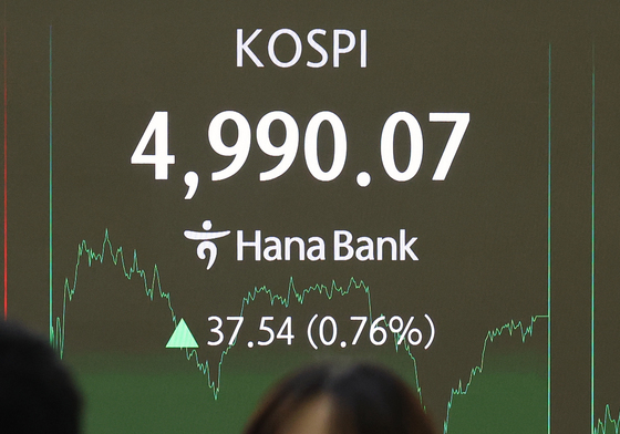코스피, 4990선 마감