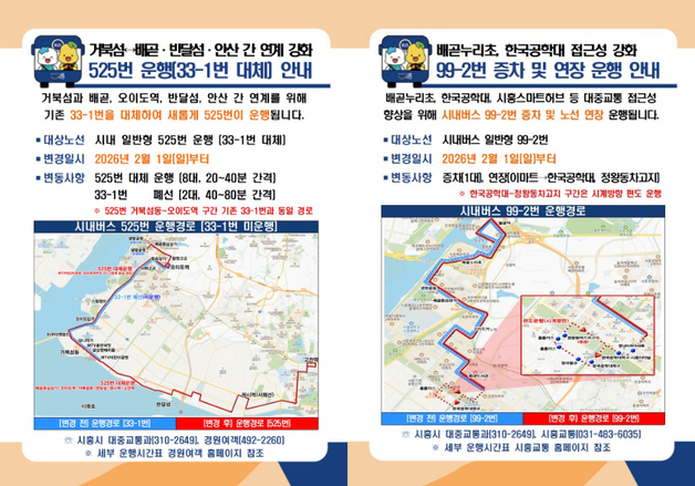 시흥시 "거북섬·배곧·정왕동과 안산 잇는 대중교통 노선 신설"