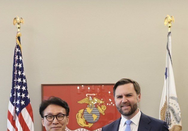 [포토]방미 김민석 국무총리, 백악관서 JD 밴스 부통령과 회담