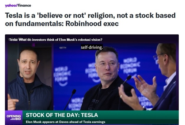 “테슬라는 주식이 아니라 종교다”-야후 파이낸스