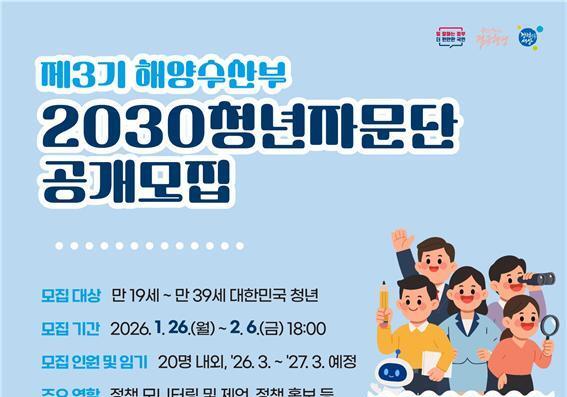 의견 수렴·정책 참여 기회 확대…해수부, 제3기 2030청년자문단 모집