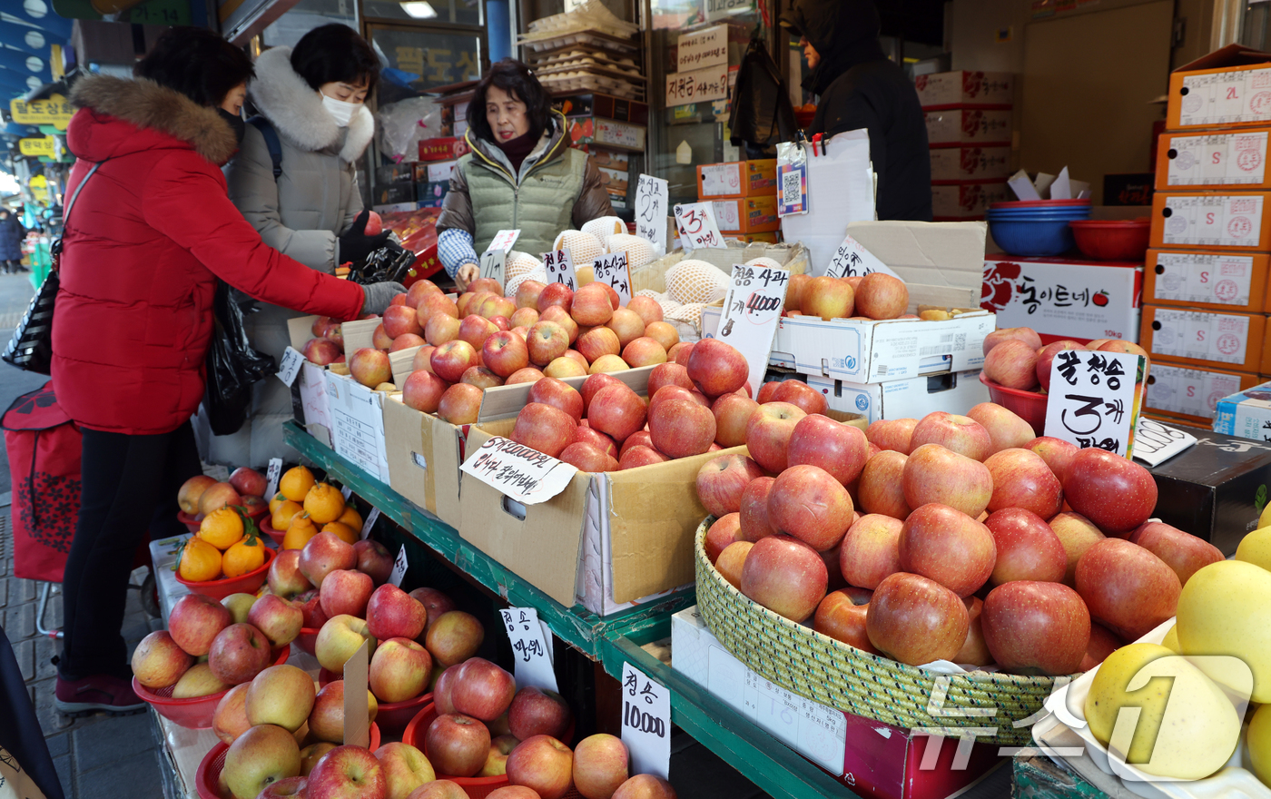(서울=뉴스1) 김명섭 기자 = 최근 과일·채소류 공급 여건이 개선되면서 설 차례상 물가가 지난해보다 낮아진 것으로 나타났다.25일 전문 가격조사기관 한국물가정보에 따르면, 설을 …