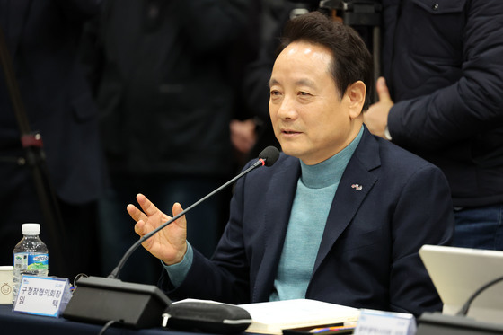 발언하는 임택 광주구청장협의회장