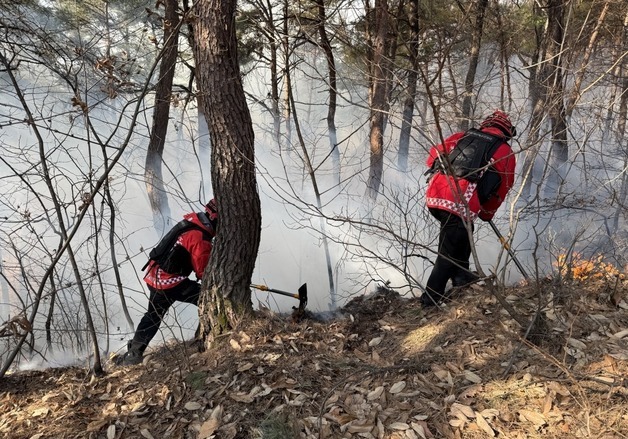 괴산 청천면 야산서 불…임야 0.08㏊ 태워