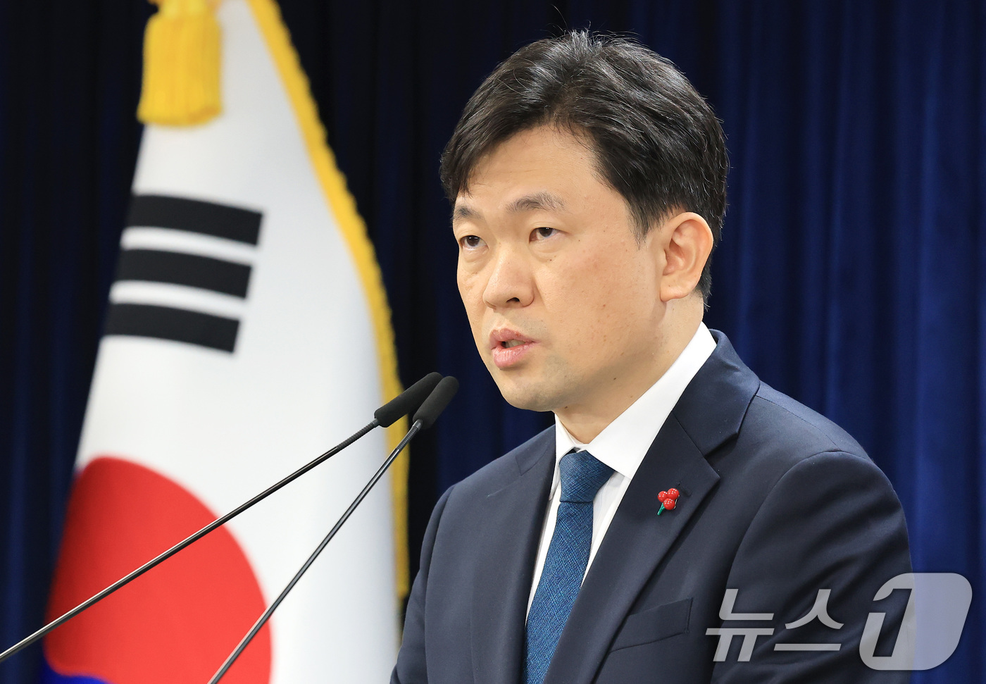 (서울=뉴스1) 임세영 기자 = 윤민호 통일부 대변인이 26일 서울 종로구 정부서울청사에서 정례 브리핑을 하고 있다. 2026.1.26/뉴스1