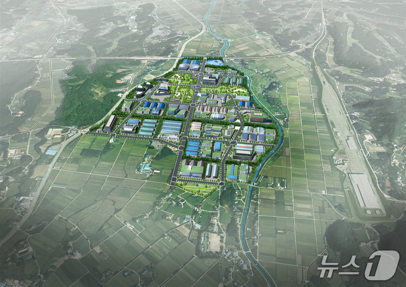 본문 이미지 - 강원 강릉 구정면 일대에 들어설 강릉천연물바이오 국가산업단지 조감도.(강릉시 제공, 재판매 및 DB 금지)