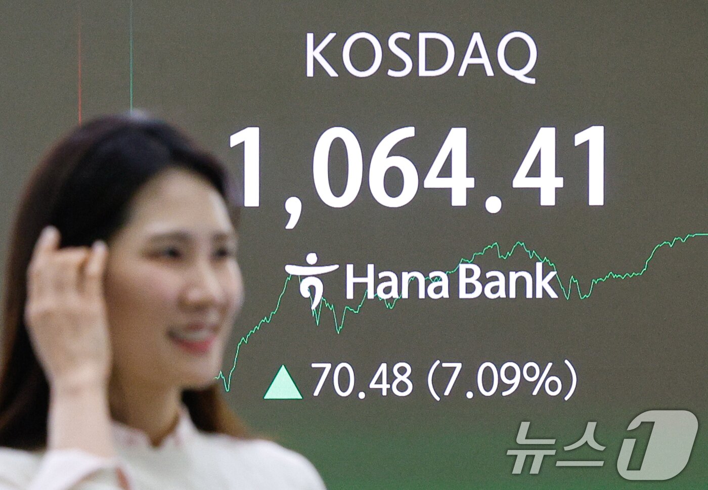본문 이미지 - 26일 오후 서울 중구 하나은행 딜링룸 전광판에 코스닥 종가가 나오고 있다. 2026.1.26/뉴스1 ⓒ News1 안은나 기자