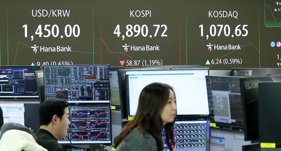 코스피, 장 초반 4900선 붕괴