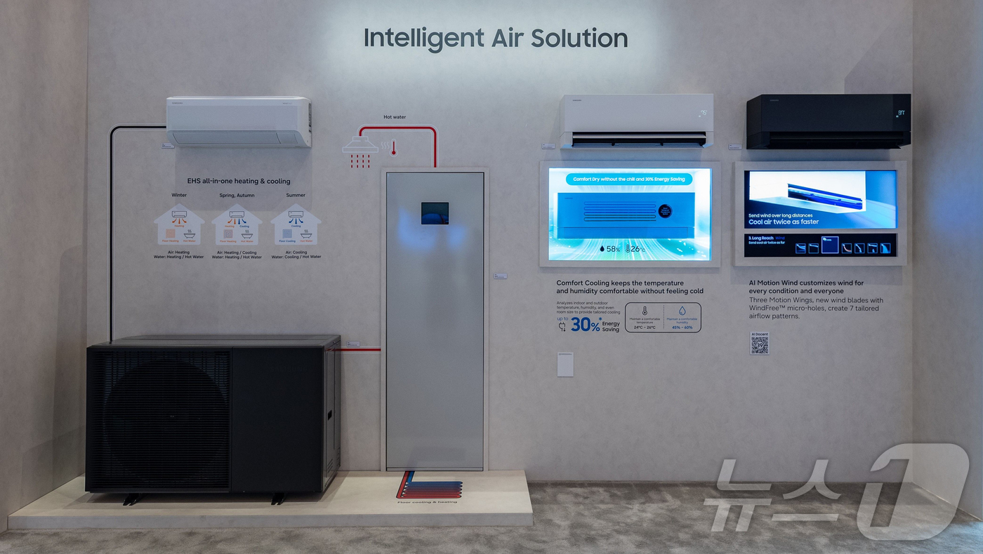 (서울=뉴스1) = 삼성전자가 고효율 HVAC(냉난방공조설비) 최대 시장인 유럽에 2026년형 고효율 히트펌프 냉난방시스템인 'EHS 올인원' 신제품을 출시한다고 27일 밝혔다. …