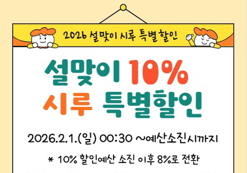 시흥시, 설명절 맞이 '시루' 10% 특별할인 행사