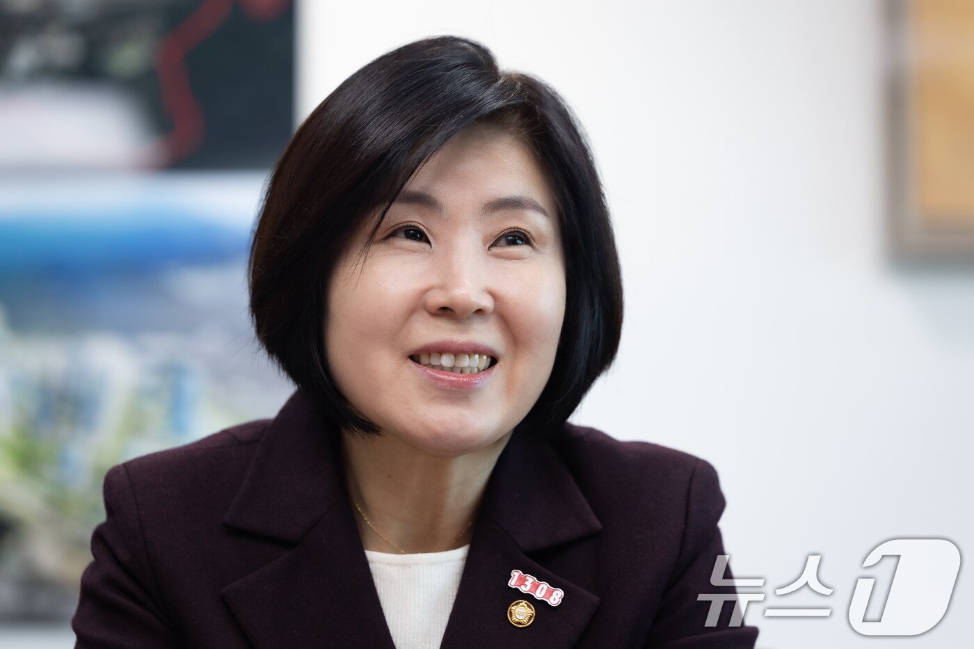 본문 이미지 - 김미애 국민의힘 의원이 28일 서울 여의도 국회 의원회관에서 뉴스1과 인터뷰하고 있다. ⓒ News1 유승관 기자