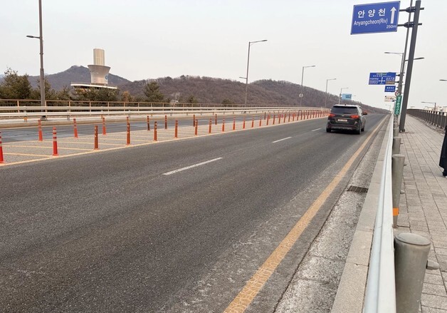 광명시 "충훈대교 접속도로 우측 보강토옹벽 구간 통행 일부 제한"