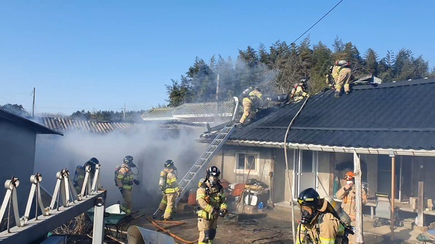 아궁이서 옮겨붙어…함평 주택 화재로 90대 중상
