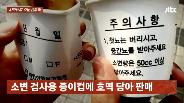 "첫뇨는 버리고, 소변 50cc 이상"…길거리 호떡 담아준 종이컵 '찝찝'