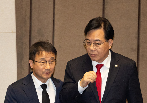 본회의장의 여야 원내대표