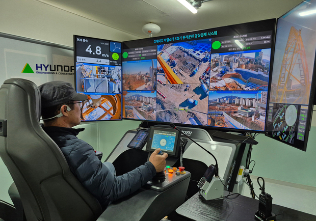 현대건설, 국내 최초 '원격제어 타워크레인' 도입…고위험 작업 대체