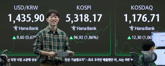 코스피, 장중 5300선 돌파