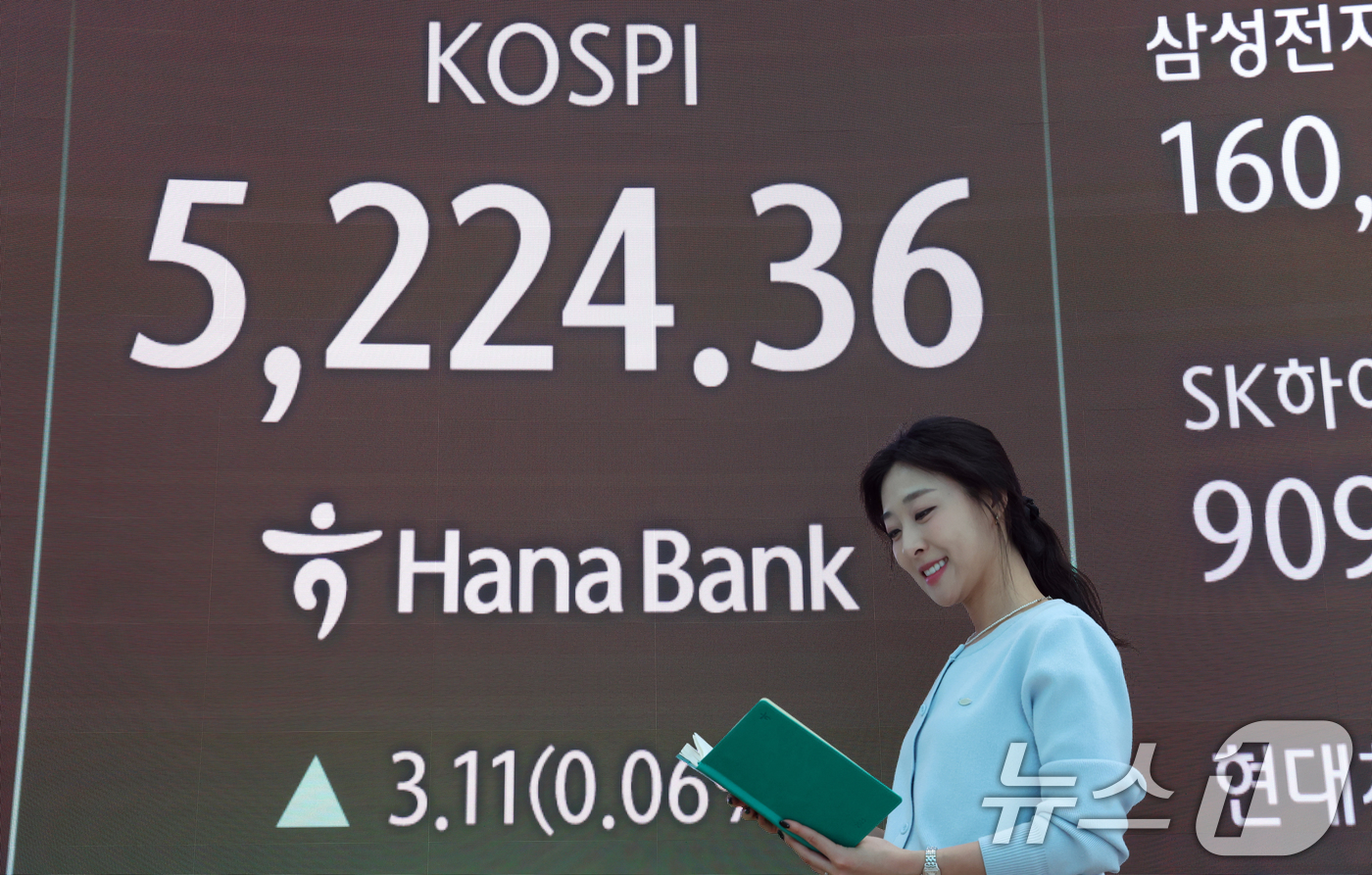 (서울=뉴스1) 김명섭 기자 = 30일 오후 서울 중구 하나은행 딜링룸에 증시 종가가 나타나고 있다. 이날 코스피 지수는 사상 최고치로 전 거래일 대비 3.11(0.06%) 상승한 …