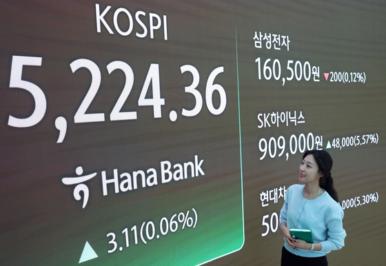 코스피 소폭 상승으로 최고치 경신