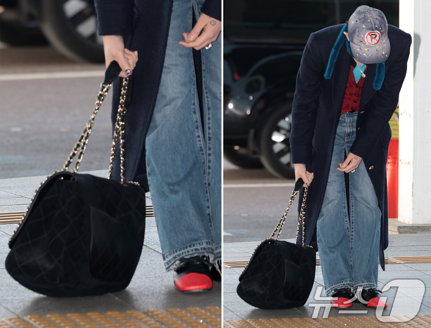 본문 이미지 - 빅뱅 지드래곤이 30일 해외 일정을 위해 인천공항을 통해 말레이시아로 출국하며 90도 인사를 하고 있다. ⓒ News1 권현진 기자